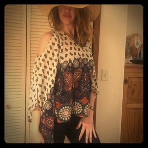 Bohemian sexy flowing blouse